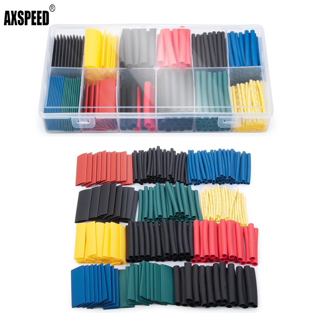 AXSPEED 12 Sizes PE Tube 2:1 Wire Cable Sleeve Kit 280PCS Heat Shrink Tube for RC Car Part
AXSPEED 12 Sizes PE Tube 2:1 Wire Cable Sleeve Kit 280PCS Heat Shrink Tube for RC Car Part