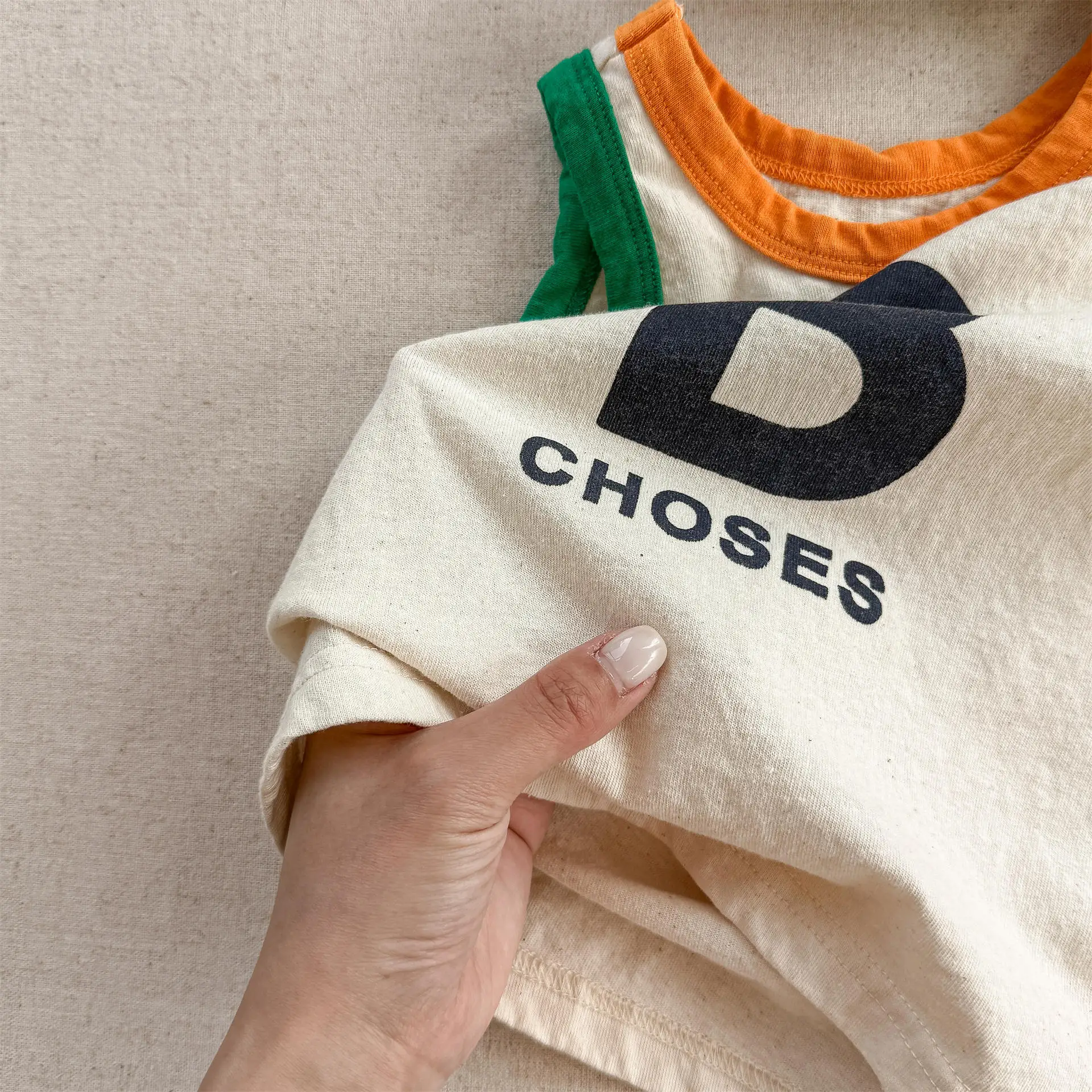 2025 Summer New Girls Sleeveless Vest Letter Print Boys T Shirts Cotton Children Casual Tops Loose Kids Tee Infant Clothes 20 Sb4ced374b9da4e8793149a86d5034426T