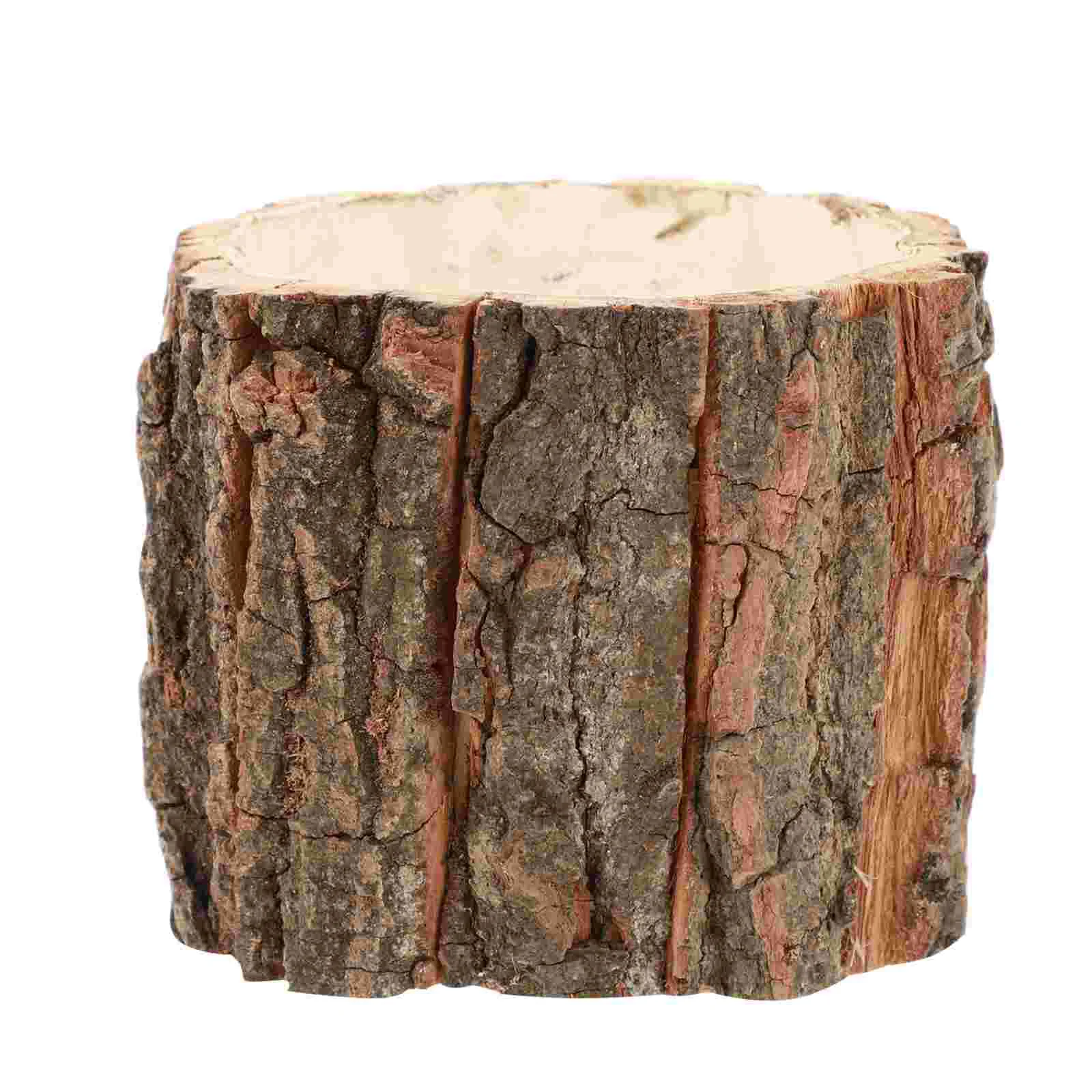 Natural Wood Flower Pot Rustic Stake Design Succulent Plant Potted Planter Bonsai Pots Bark Barrel Bucket Garden Decoration
Natural Wood Flower Pot Rustic Stake Design Succulent Plant Potted Planter Bonsai Pots Bark Barrel Bucket Garden Decoration