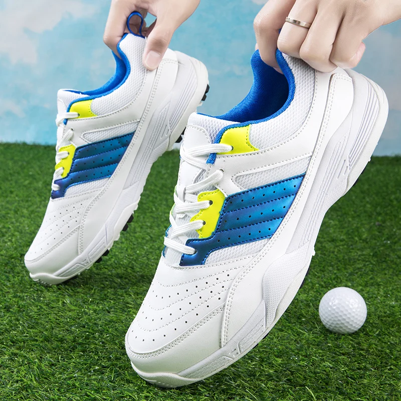 New Cool Men Golfer Leather Sport Shoes Anti-slippery Women Golf Athletic Training Sneakers Spikes Golf Practice Golfing Shoes
New Cool Men Golfer Leather Sport Shoes Anti-slippery Women Golf Athletic Training Sneakers Spikes Golf Practice Golfing Shoes