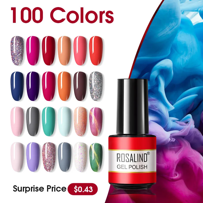 ROSALIND Gel Nail Polish Glitter Gel For Manicure Art Semi Permanent Hybrid Varnish Need UV LED Base Top Coat Nail Polish 
ROSALIND Gel Nail Polish Glitter Gel For Manicure Art Semi Permanent Hybrid Varnish Need UV LED Base Top Coat Nail Polish