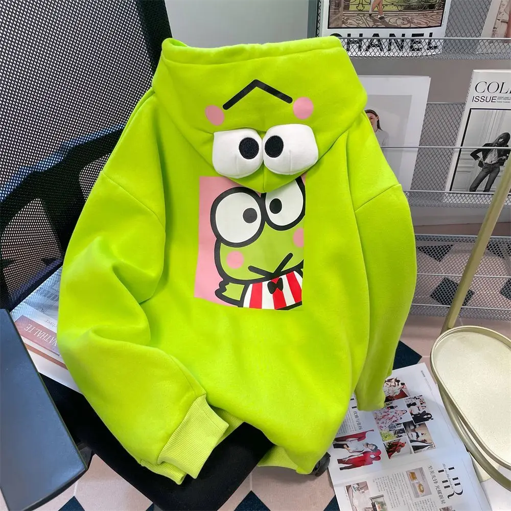 Новый осенний свитер Kawaii Cute Sanrio креативный Kerokero Keroppi модный Удобный Топ мультяшный с капюшоном куртка подарок на день рождения
Новый осенний свитер Kawaii Cute Sanrio креативный Kerokero Keroppi модный Удобный Топ мультяшный с капюшоном куртка подарок на день рождения