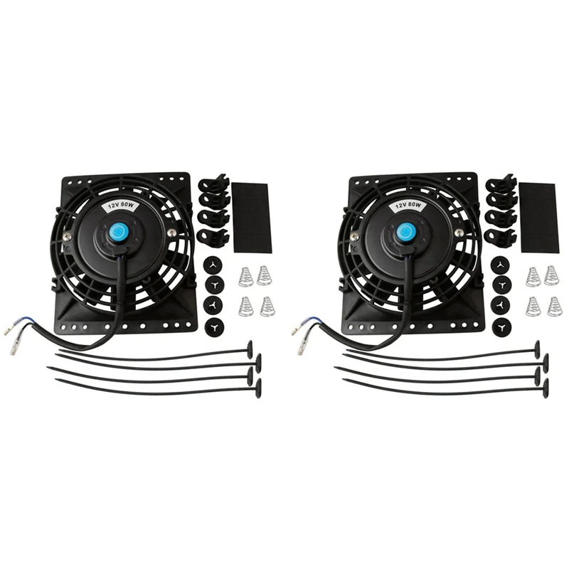 2X 6 Inch Slim 650CFM Radiator Cooling Fans Universal Slim Pull Push 12V 80W Direct Replacement Fan With Mount Kit
2X 6 Inch Slim 650CFM Radiator Cooling Fans Universal Slim Pull Push 12V 80W Direct Replacement Fan With Mount Kit