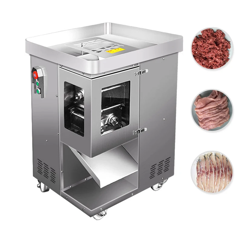 

Commercial Electric Meat Cutting Machine Vertical Electric Pork Meat Slicing And Shredding Machine Vegetable Cutter 2200W