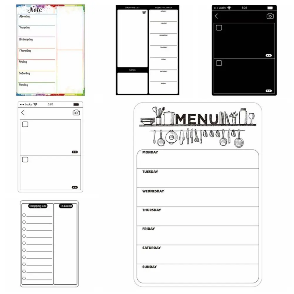 

Week Planner Memo Magnetic Sticker INS Plan Notepad Grocery List Magnetic Fridge Stickers Work Plan Whiteboard Schedule