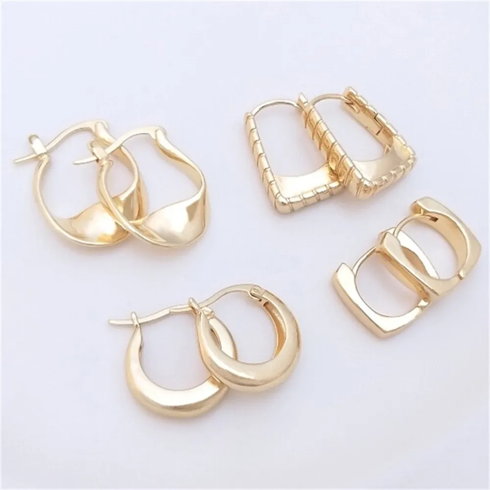 14K Gold-filled Fashionable Simple Earrings Square Water Drops Round Twisted Handbags Ear Buckles Light Luxury Temperament Women
14K Gold-filled Fashionable Simple Earrings Square Water Drops Round Twisted Handbags Ear Buckles Light Luxury Temperament Women