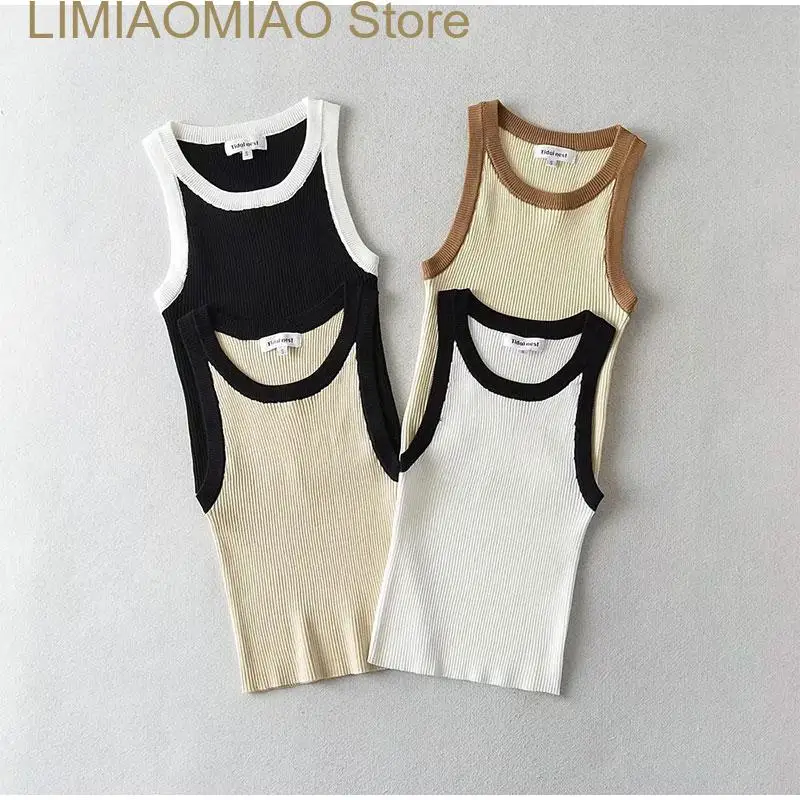 New Knitted Panelled Women Vest Sexy Sleeveless Crop Top Female Summer Fashion Solid O-neck Slim Basic Lady Tshirts
New Knitted Panelled Women Vest Sexy Sleeveless Crop Top Female Summer Fashion Solid O-neck Slim Basic Lady Tshirts