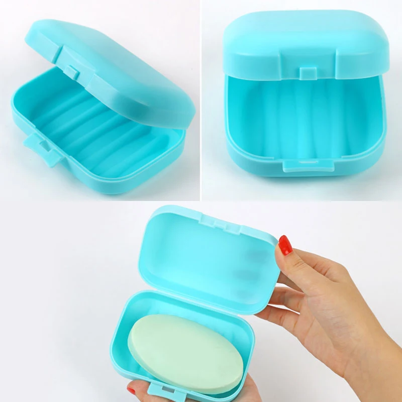 Waterproof Soap Box Multifunctional Convenient Candy Color Waterproof Drain Box Daily Necessities Portable Soap Dish With Lid Waterproof Soap Box Multifunctional Convenient Candy Color Waterproof Drain Box Daily Necessities Portable Soap Dish With Lid