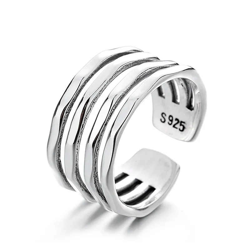 717JM ZFSILVER Silver 925 Fashion Trendy Adjustable Retro Irregular Lines Luxury Simple Width Ring For Men Women Wedding Jewelry
717JM ZFSILVER Silver 925 Fashion Trendy Adjustable Retro Irregular Lines Luxury Simple Width Ring For Men Women Wedding Jewelry
