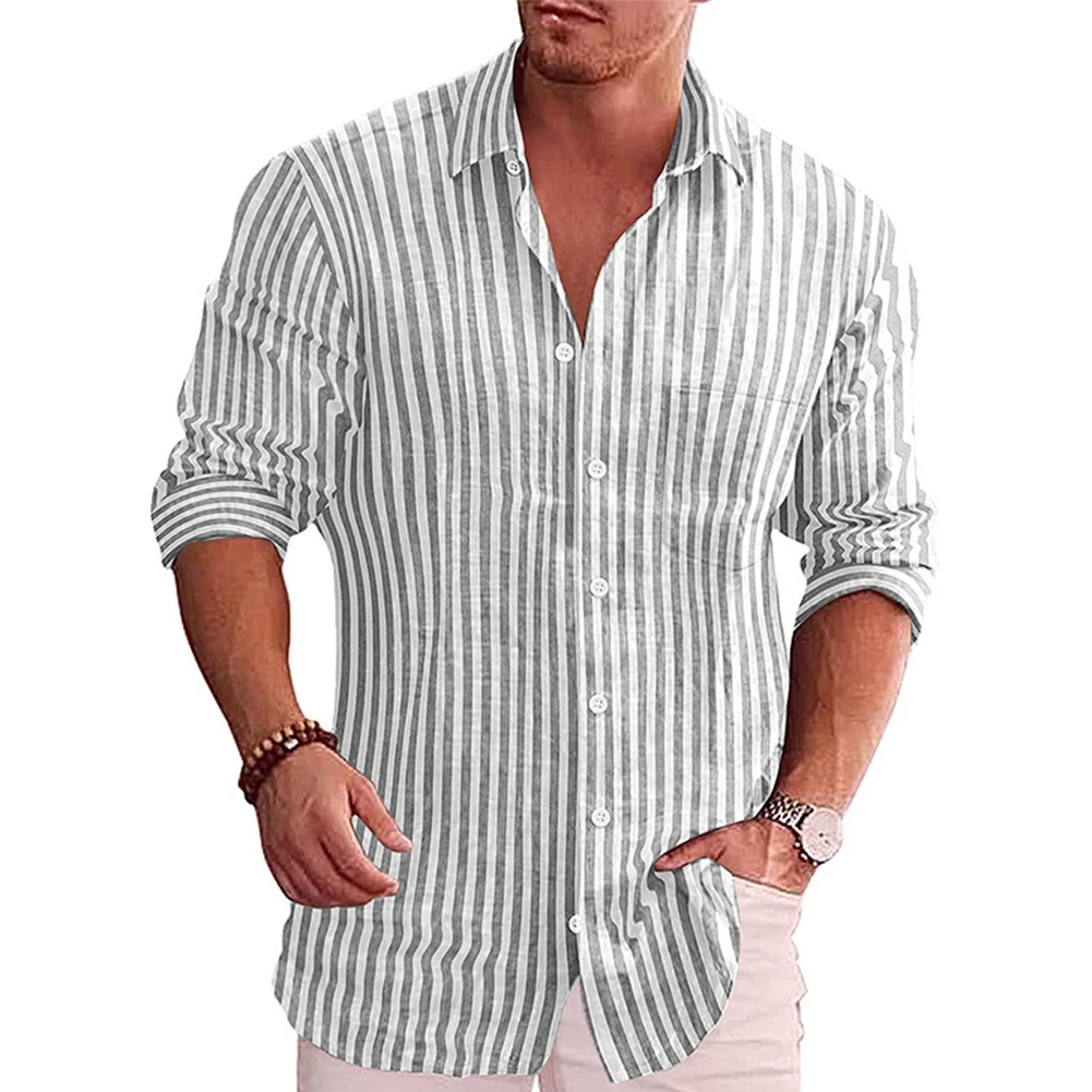 Clothing Mens Shirt Stripe Printing Striped Summer Band Buckle Top Business Button Down Casual Cotton Dress Up
Clothing Mens Shirt Stripe Printing Striped Summer Band Buckle Top Business Button Down Casual Cotton Dress Up