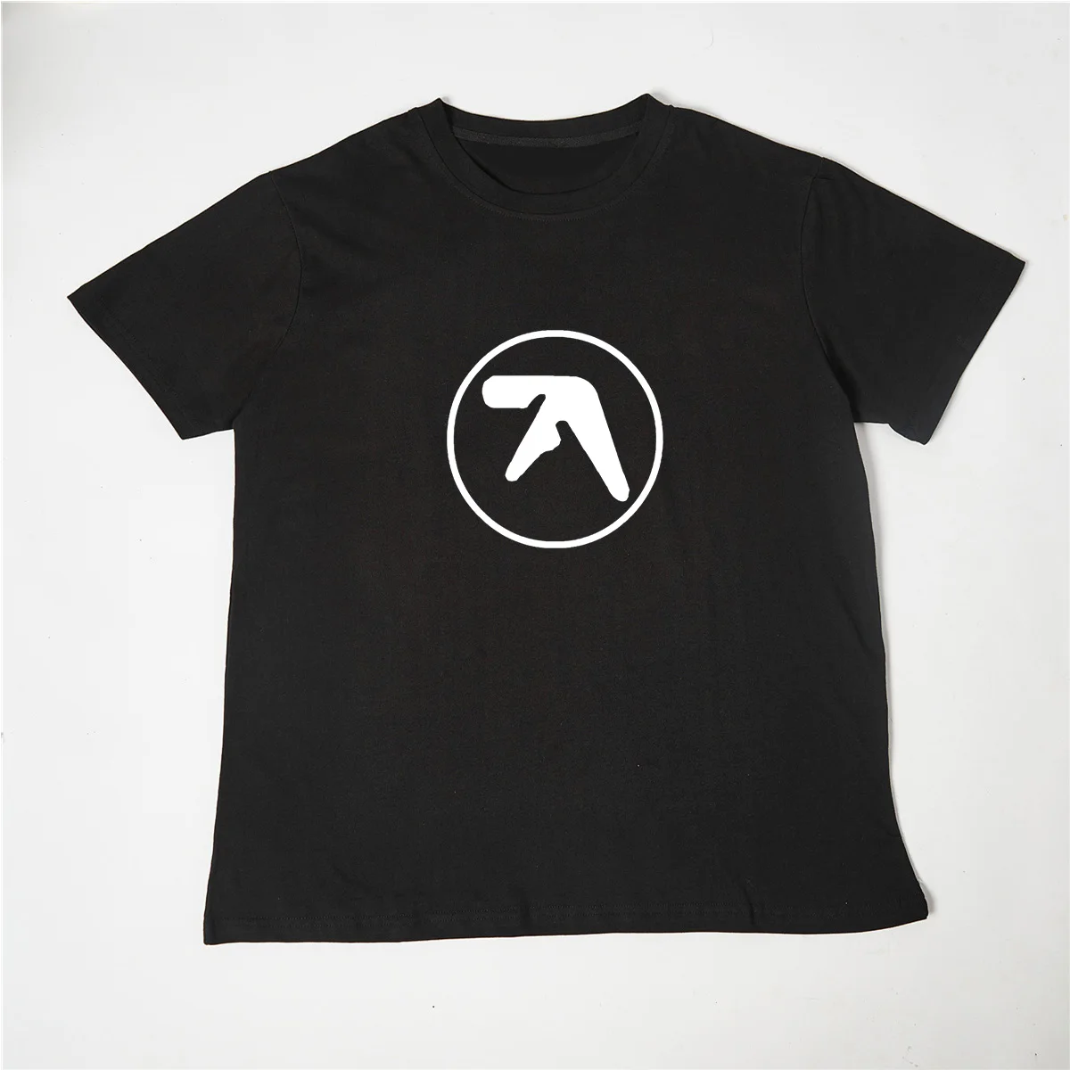 

male funny present Fashion Aphex Twin Short Sleeves Men's Black T-Shirt Men T Shirt Print Cotton Short Sleeve T-shirt