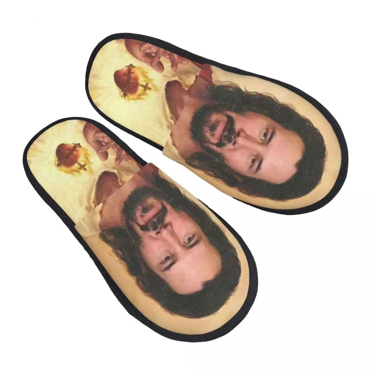 Домашние тапочки на заказ в стиле Святого Кеану, мягкие тапки с эффектом памяти, Женский мем, Иисус Джон фитиль, удобные теплые Нескользящие шлепанцы с подошвой 
Домашние тапочки на заказ в стиле Святого Кеану, мягкие тапки с эффектом памяти, Женский мем, Иисус Джон фитиль, удобные теплые Нескользящие шлепанцы с подошвой