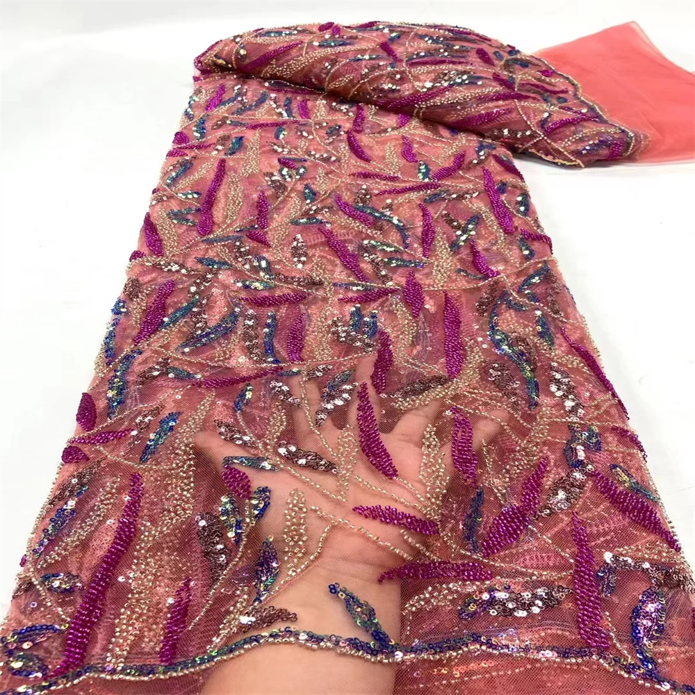 New African Sequins Tulle Lace Fabric 5 Yards 2023 High Quality Embroidery French Net Lace Nigerian Beaded Lace For Party JY3254
New African Sequins Tulle Lace Fabric 5 Yards 2023 High Quality Embroidery French Net Lace Nigerian Beaded Lace For Party JY3254