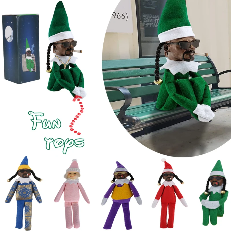 Snoop Dog Snoop on A Stoop Smoking Cigar Elf Doll With Blue Gift Box Christmas Tree Decorations New Year Christmas Gift
Snoop Dog Snoop on A Stoop Smoking Cigar Elf Doll With Blue Gift Box Christmas Tree Decorations New Year Christmas Gift