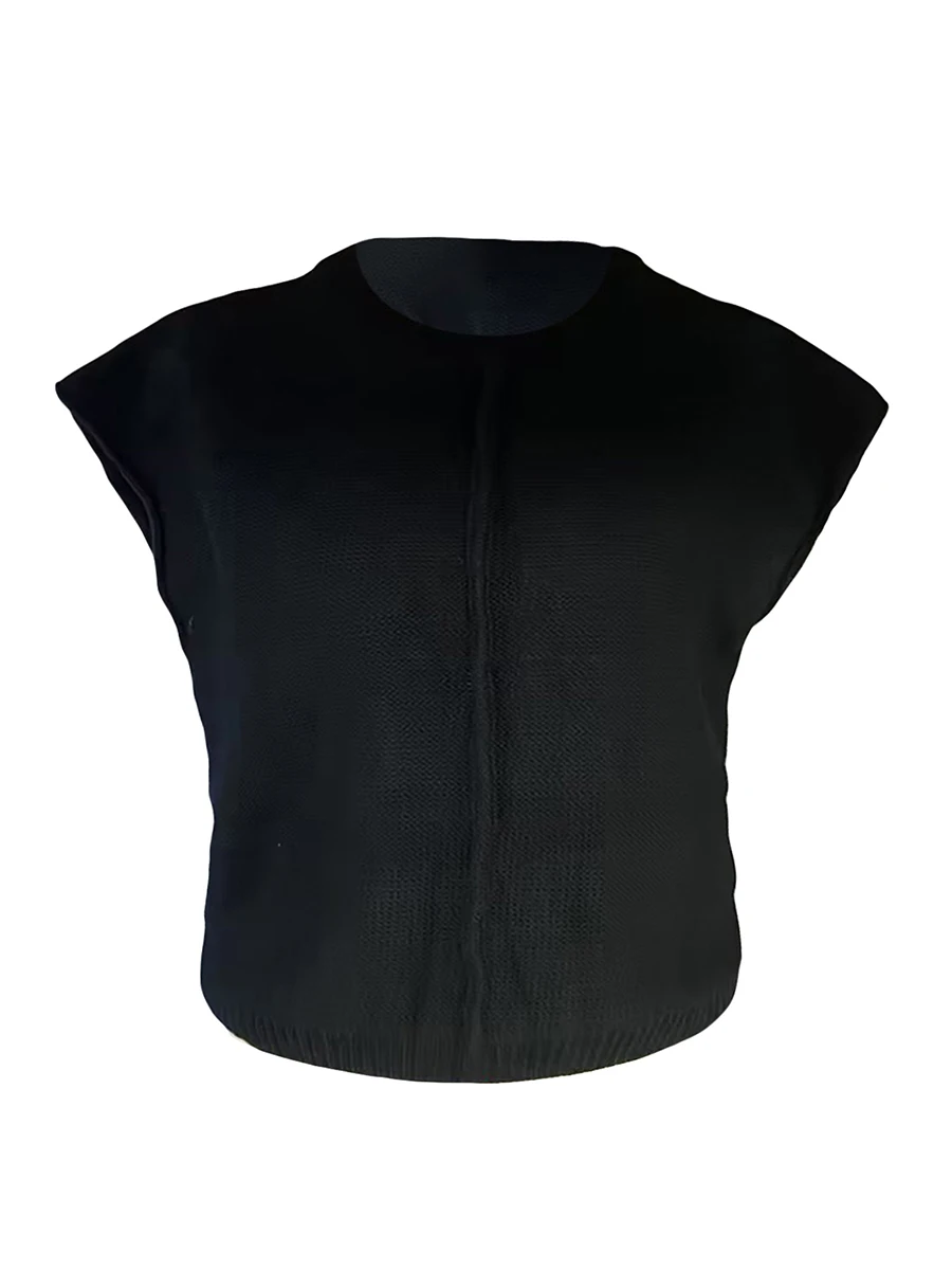 Women Solid Color Sweater Vests Crew Neck Cap Sleeve Loose Fit Pullovers Casual Knitted Tank Tops Streetwear
Women Solid Color Sweater Vests Crew Neck Cap Sleeve Loose Fit Pullovers Casual Knitted Tank Tops Streetwear