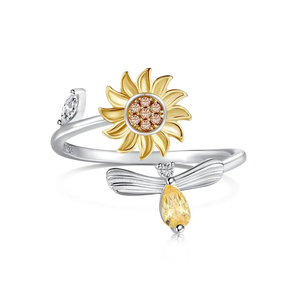 Серебряное кольцо S925, набор из подсолнухов с бриллиантами, вращающаяся серия декомпрессии, модные и универсальные женские кольца, ювелирные изделия
Серебряное кольцо S925, набор из подсолнухов с бриллиантами, вращающаяся серия декомпрессии, модные и универсальные женские кольца, ювелирные изделия