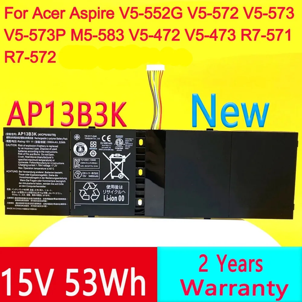 AP13B3K для Acer Aspire V5-552G V5-573P V5-572 V5-573 M5-583 V5-472 V5-473 R7-571 R7-572 для ноутбука 53Wh
AP13B3K для Acer Aspire V5-552G V5-573P V5-572 V5-573 M5-583 V5-472 V5-473 R7-571 R7-572 для ноутбука 53Wh
