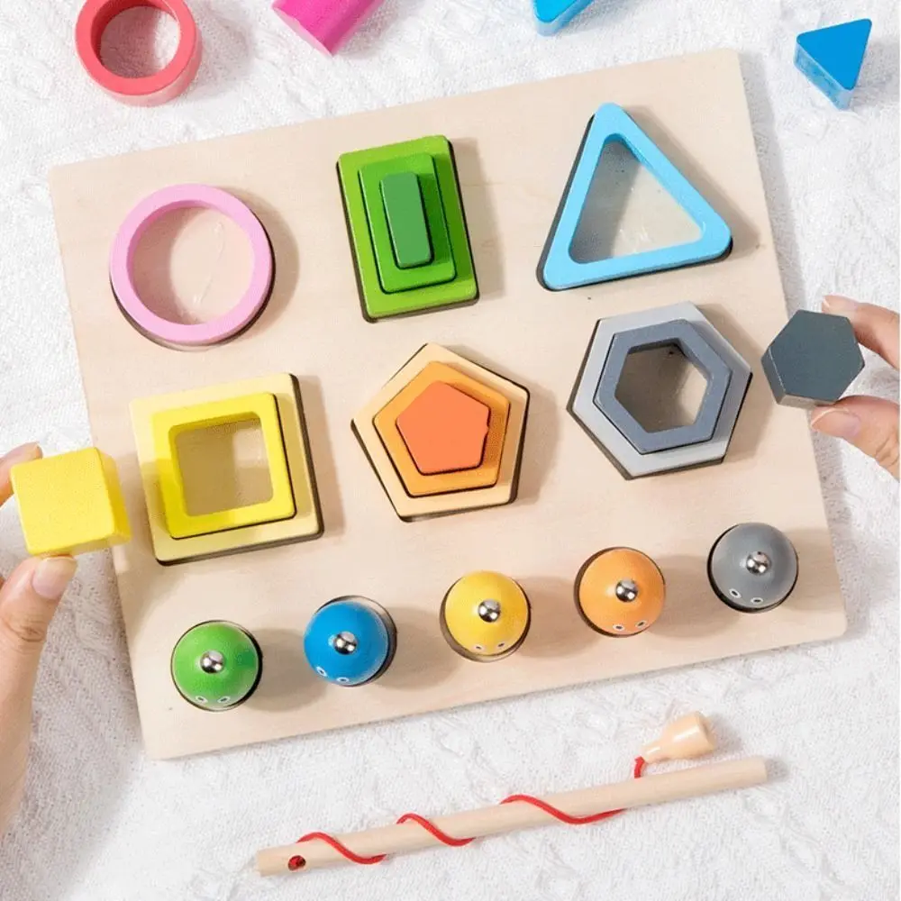 

Educational Shape Matching Toys Geometrical Wooden Sorting Stacking Toys Montessori Colorful Montessori Wood Toys Toddlers