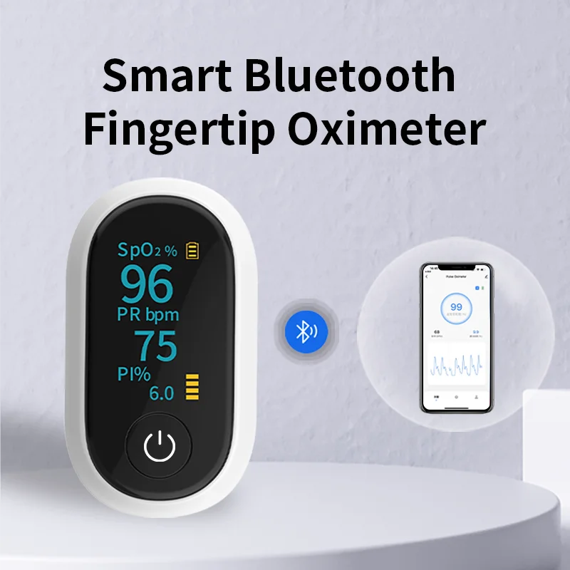 

Bluetooth oximeter monitor fingertip pulse oximeter blood oxygen saturation blood oxygen level and pulse rate free app