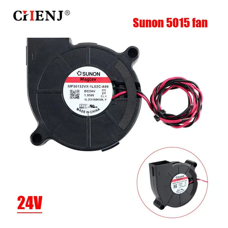1pc 3D Printer Blower Fan 5015 24V 0.41A Double Bearing Fan Centrifugal DC Cooling Turbo Fan 5015S for voron Stealthburner
1pc 3D Printer Blower Fan 5015 24V 0.41A Double Bearing Fan Centrifugal DC Cooling Turbo Fan 5015S for voron Stealthburner