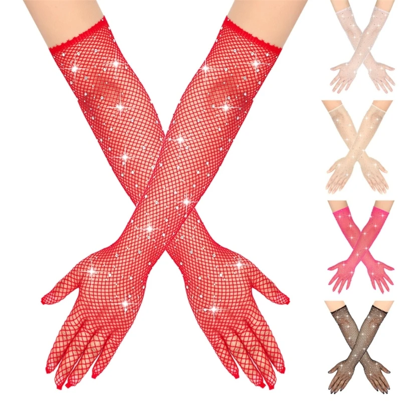 Y1UB Mesh Gloves Crystal Studded Long Gloves for Operas Evening Banquet Flapper Ladies Theme Prom Costume Bridal Wear
Y1UB Mesh Gloves Crystal Studded Long Gloves for Operas Evening Banquet Flapper Ladies Theme Prom Costume Bridal Wear