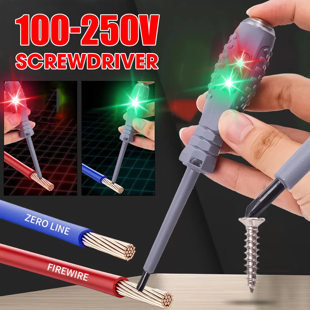 Intelligent Voltage Tester Pen LED High-brightness Bulb Voltmeter Power Detector Electrical Screwdriver Indicator Accessories
Intelligent Voltage Tester Pen LED High-brightness Bulb Voltmeter Power Detector Electrical Screwdriver Indicator Accessories