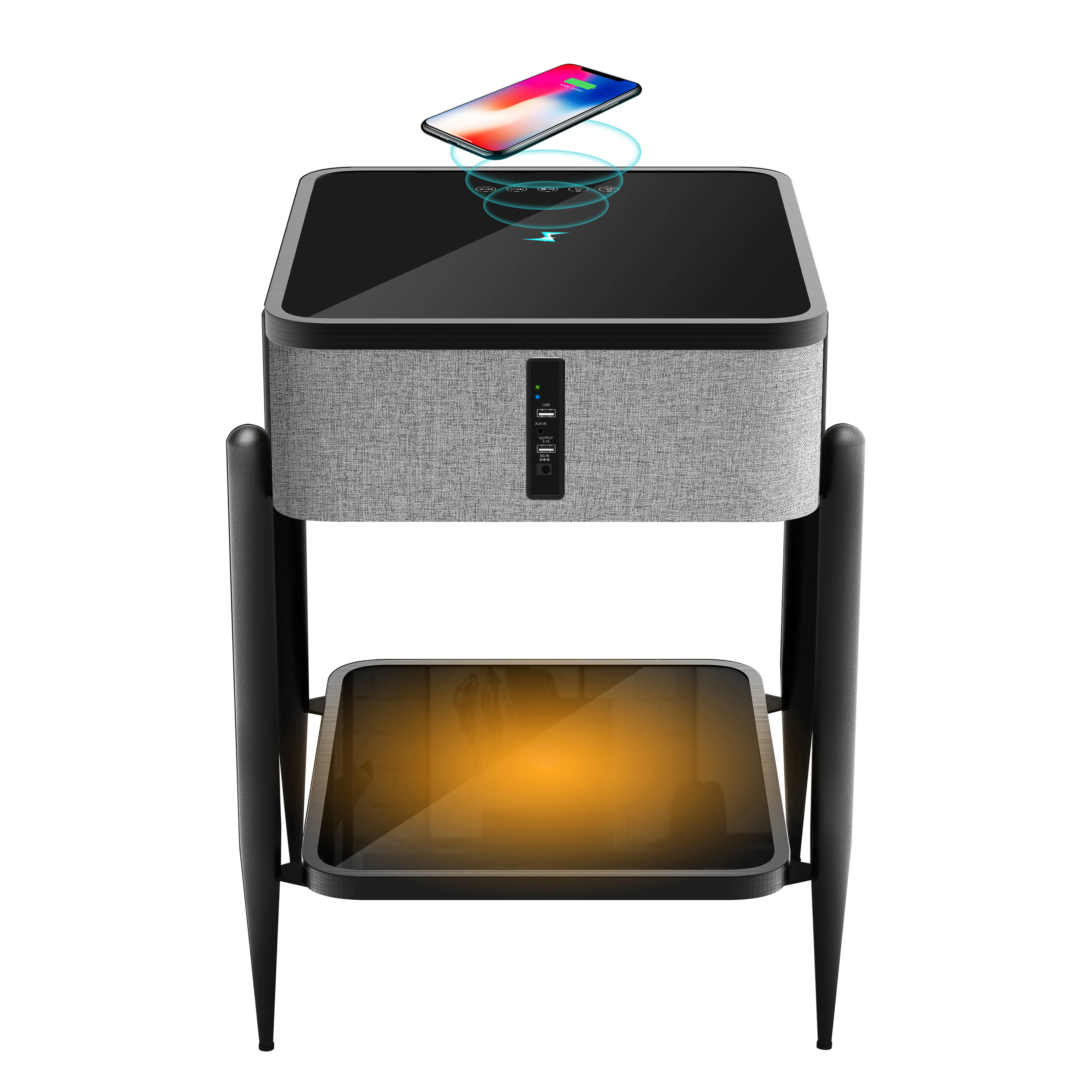 5 Stars Portable Smart Home Side Table Bluetooth Speaker With Wireless & USB Charging Port
5 Stars Portable Smart Home Side Table Bluetooth Speaker With Wireless & USB Charging Port