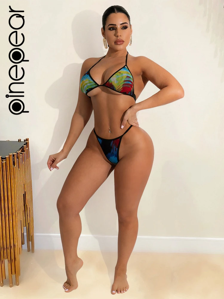 PinePear Women Colorful Print Sexy Mesh Beach Cover Up + Bikini Set Three Pieces Outfits 2024 New Summer Beachwear Swimsuit
PinePear Women Colorful Print Sexy Mesh Beach Cover Up + Bikini Set Three Pieces Outfits 2024 New Summer Beachwear Swimsuit