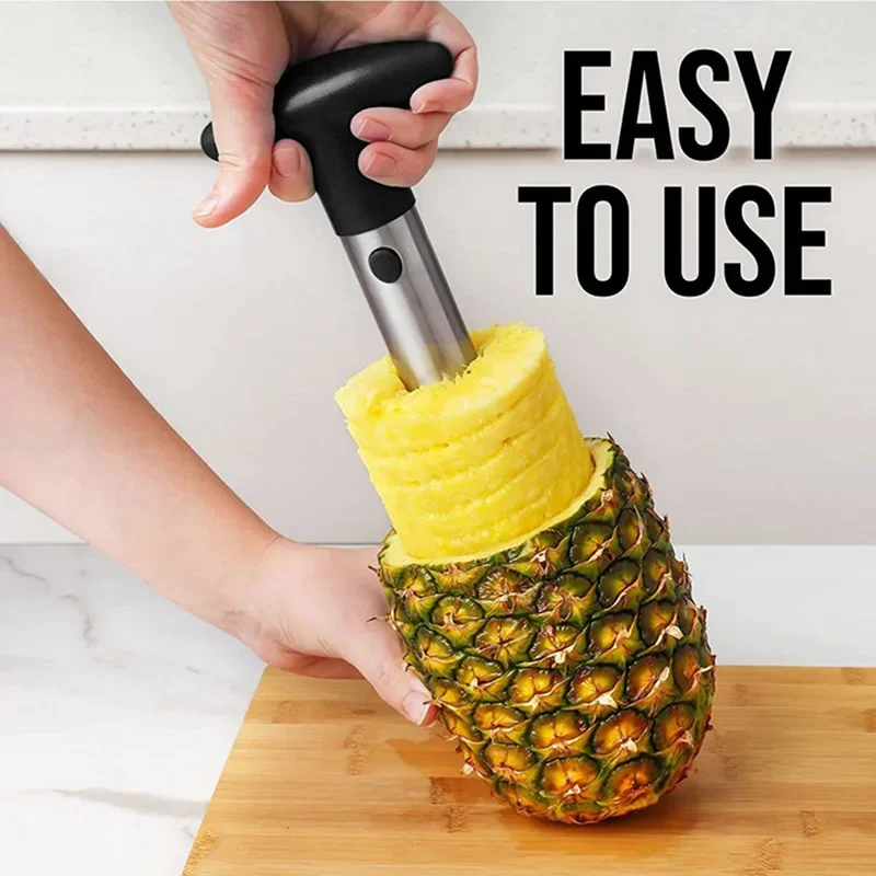 Stainless Steel Slicer Pineapple Corer Spiral Cutter Fruit Corer Peeler Stem Remover Blades for Household Coring Kitchen Tools
Stainless Steel Slicer Pineapple Corer Spiral Cutter Fruit Corer Peeler Stem Remover Blades for Household Coring Kitchen Tools