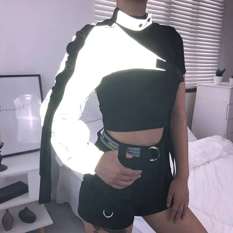 Reflective Top New Personality Irregular Schoolbag Button Tops Long Sleeve O-Neck T-shirt Blouse y2k Top Harajuku Hip Hop Tees
Reflective Top New Personality Irregular Schoolbag Button Tops Long Sleeve O-Neck T-shirt Blouse y2k Top Harajuku Hip Hop Tees
