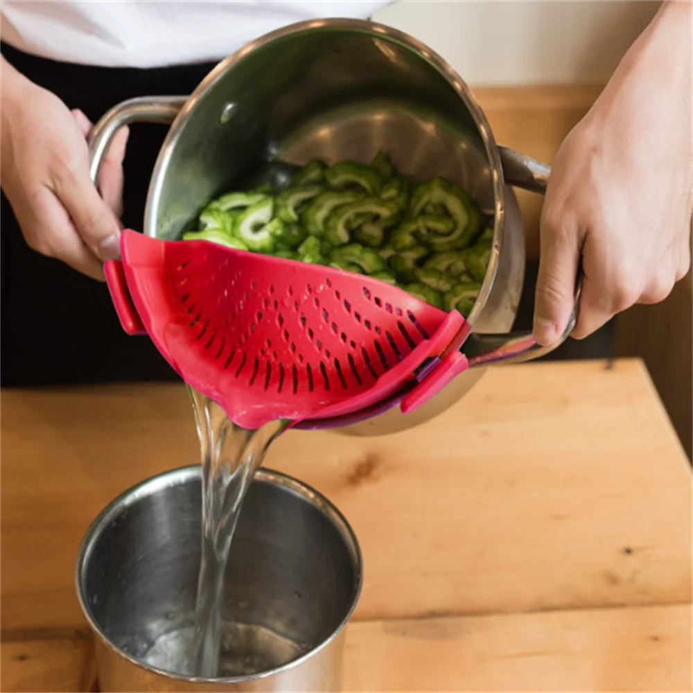 Silicone Silicone Kitchen Clip Pan Drain Rack Bowl Funnel Rice Pasta Vegetable Washing Colander Draining Excess Liquid Univers
Silicone Silicone Kitchen Clip Pan Drain Rack Bowl Funnel Rice Pasta Vegetable Washing Colander Draining Excess Liquid Univers