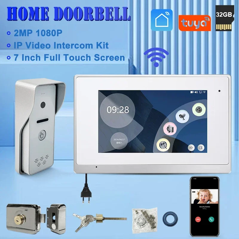 Touch Screen Intercom System Mobile Control Smart Door Phone Wifi IP Monitor Tuya Door Video Intercom can unlock 2 locks
Touch Screen Intercom System Mobile Control Smart Door Phone Wifi IP Monitor Tuya Door Video Intercom can unlock 2 locks