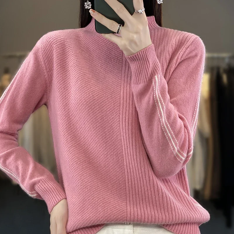 100% Pure Wool Sweater Women's O-neck Cashmere Pullover Tops 2023 Autumn Winter New Knitting Loose Long Sleeved Sweater Fashion
100% Pure Wool Sweater Women's O-neck Cashmere Pullover Tops 2023 Autumn Winter New Knitting Loose Long Sleeved Sweater Fashion