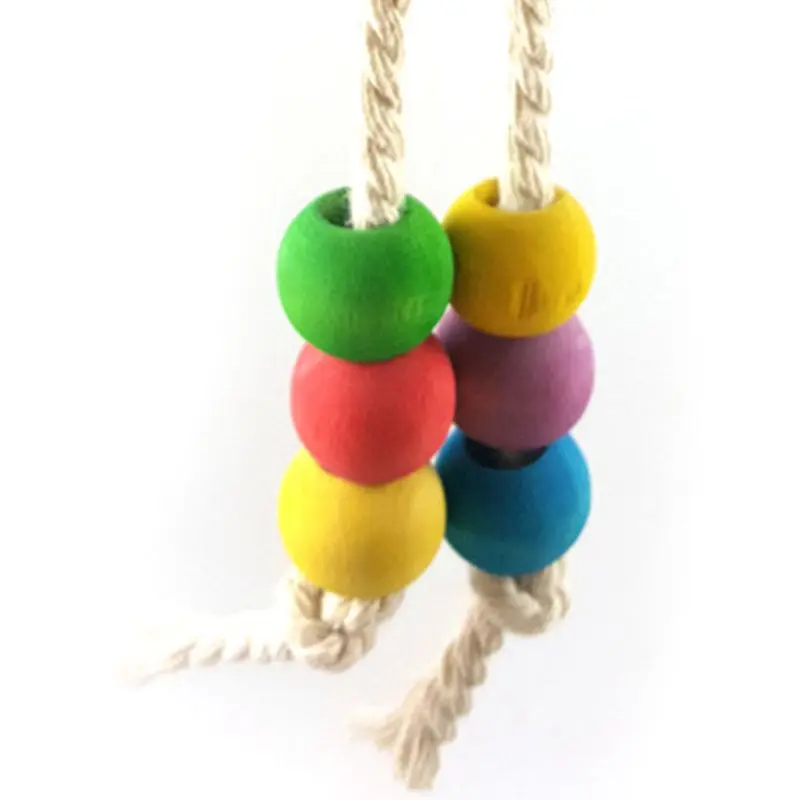 Bird Cage Toy Shapes Parrot Rattan Toy Colorful Wooden Beads Chewing Toy for Cockatiels Parakeets Conures
Bird Cage Toy Shapes Parrot Rattan Toy Colorful Wooden Beads Chewing Toy for Cockatiels Parakeets Conures