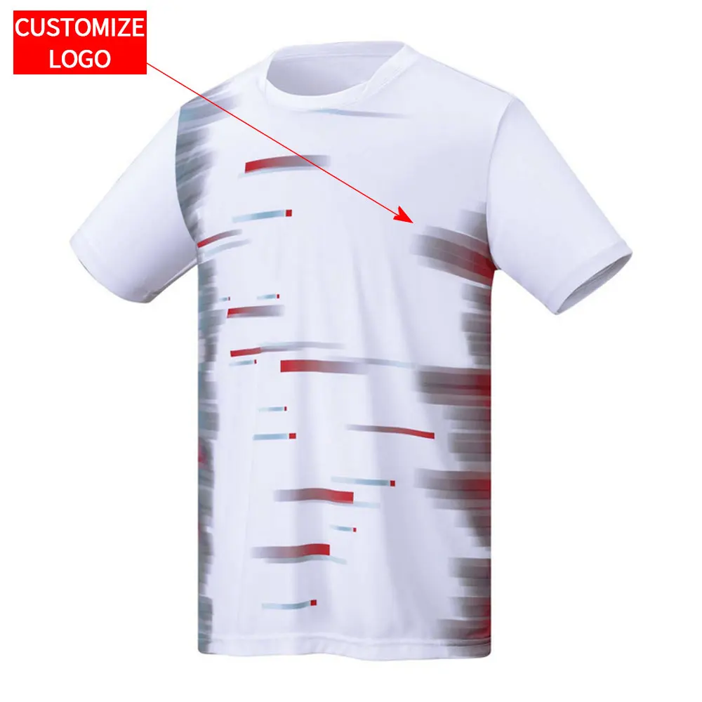 Детский спортивный топ с коротким рукавом для настольного тенниса с бесплатным логотипом на заказ, повседневный Свободный пуловер, мужская тренировочная футболка для бадминтона 
Детский спортивный топ с коротким рукавом для настольного тенниса с бесплатным логотипом на заказ, повседневный Свободный пуловер, мужская тренировочная футболка для бадминтона