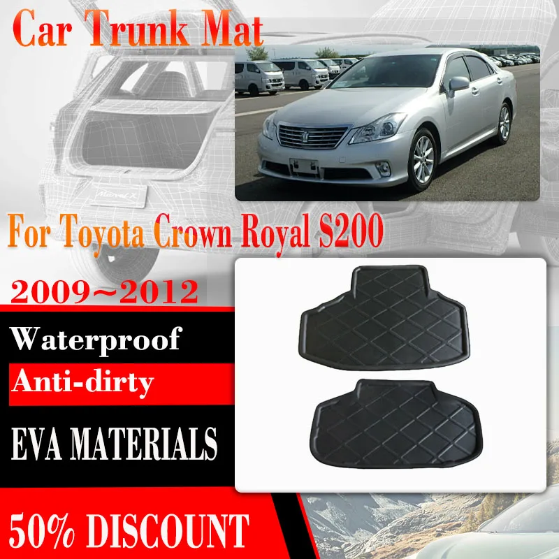 

For Toyota Crown Royal S200 Hybrid 2009 2010 2011 2012 Car Trunk Storage Pad EVA Boot Liner Mat Carpet Auto Accessories Interior
