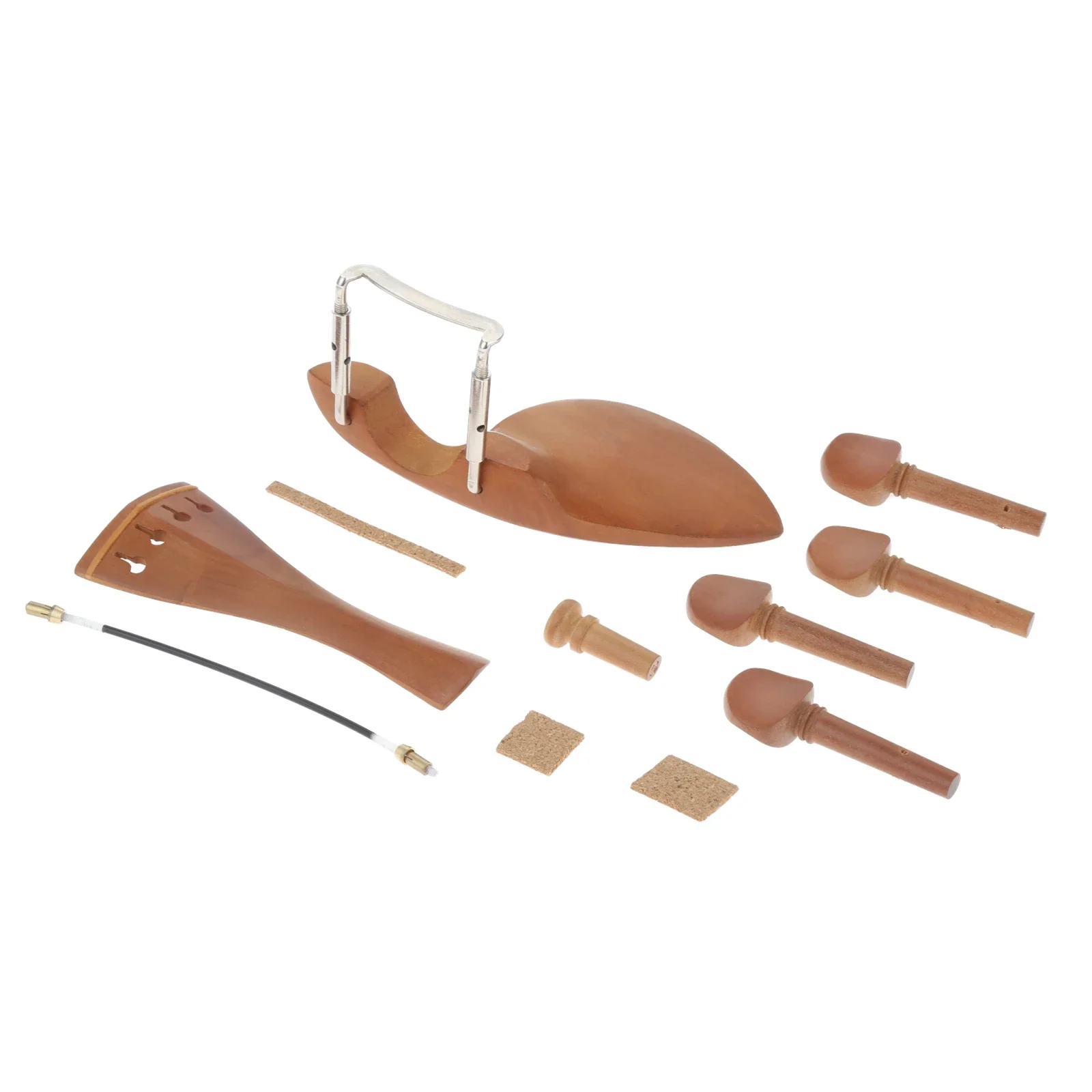 

1 Set Jujube Rosewood 4/4 Violin Accessories Parts Fittings Tailpiece+Tuning Pegs+Endpins+Chinrest/Chin Holder