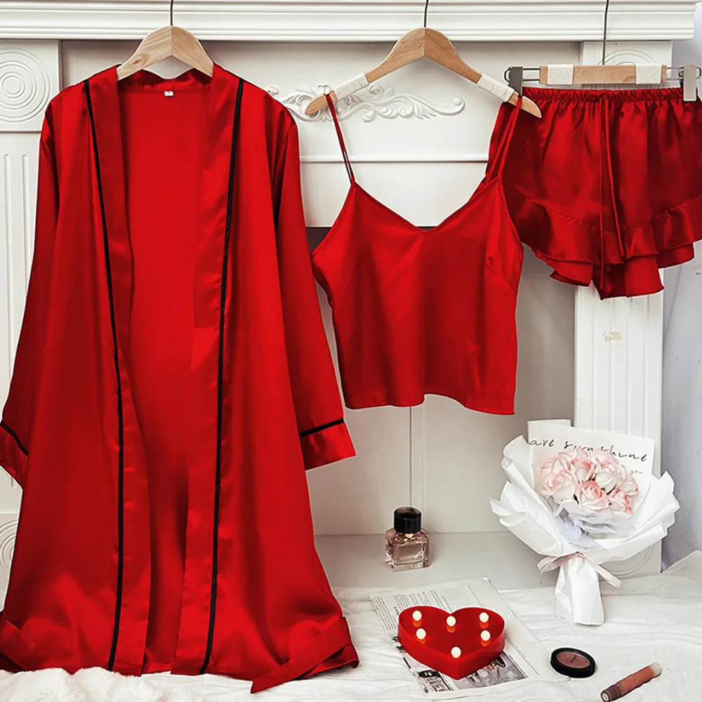 Комплект пижамный из 3 предметов для невесты и подружки невесты, комплект свадебного халата, одежда для сна, свободная повседневная шелковая атласная Домашняя одежда, одежда для отдыха, весна-лето
Комплект пижамный из 3 предметов для невесты и подружки невесты, комплект свадебного халата, одежда для сна, свободная повседневная шелковая атласная Домашняя одежда, одежда для отдыха, весна-лето
