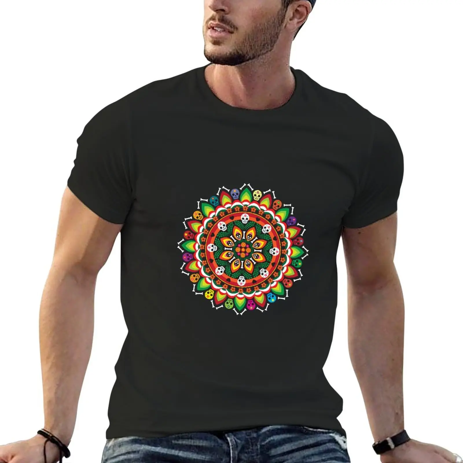 Dia De los Muertos Mandala T-Shirt Short sleeve tee oversized sublime summer clothes t shirts for men cotton
Dia De los Muertos Mandala T-Shirt Short sleeve tee oversized sublime summer clothes t shirts for men cotton