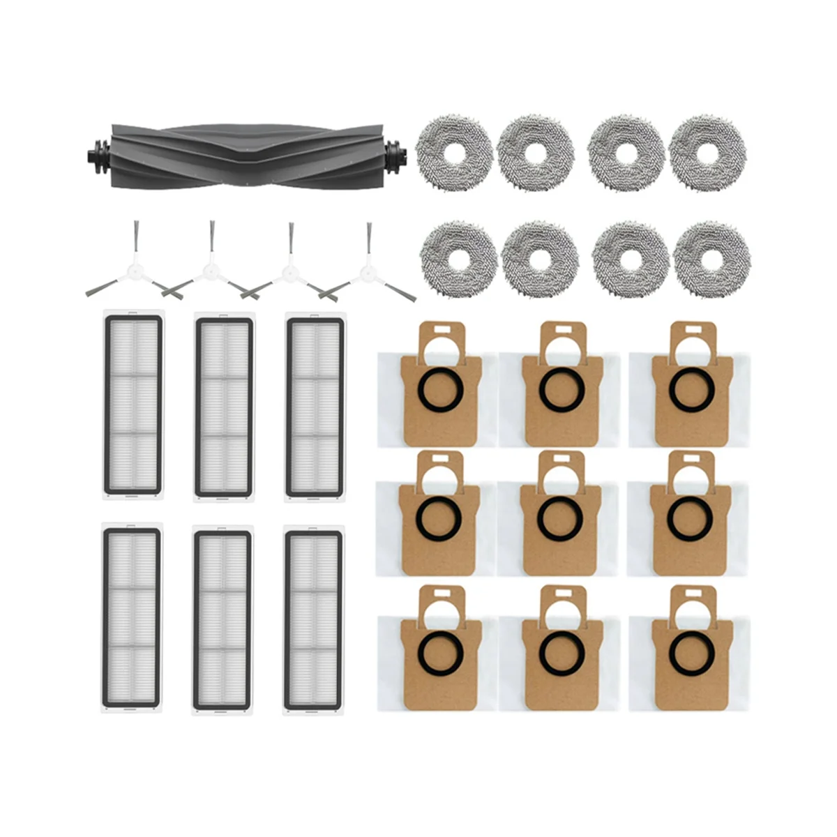 

Для Dreame Bot L10S Pro L10S Ultra Robot Запчасти для пылесоса, резиновая/боковая щетка, фильтр, тряпка для швабры, пылесборники