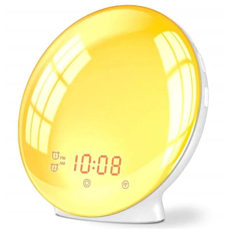 yiwu 7 Color Changing Wake Up Light Alarm Clock with Sunrise Sunset Alarms Simulation Alarm Table Clock
yiwu 7 Color Changing Wake Up Light Alarm Clock with Sunrise Sunset Alarms Simulation Alarm Table Clock