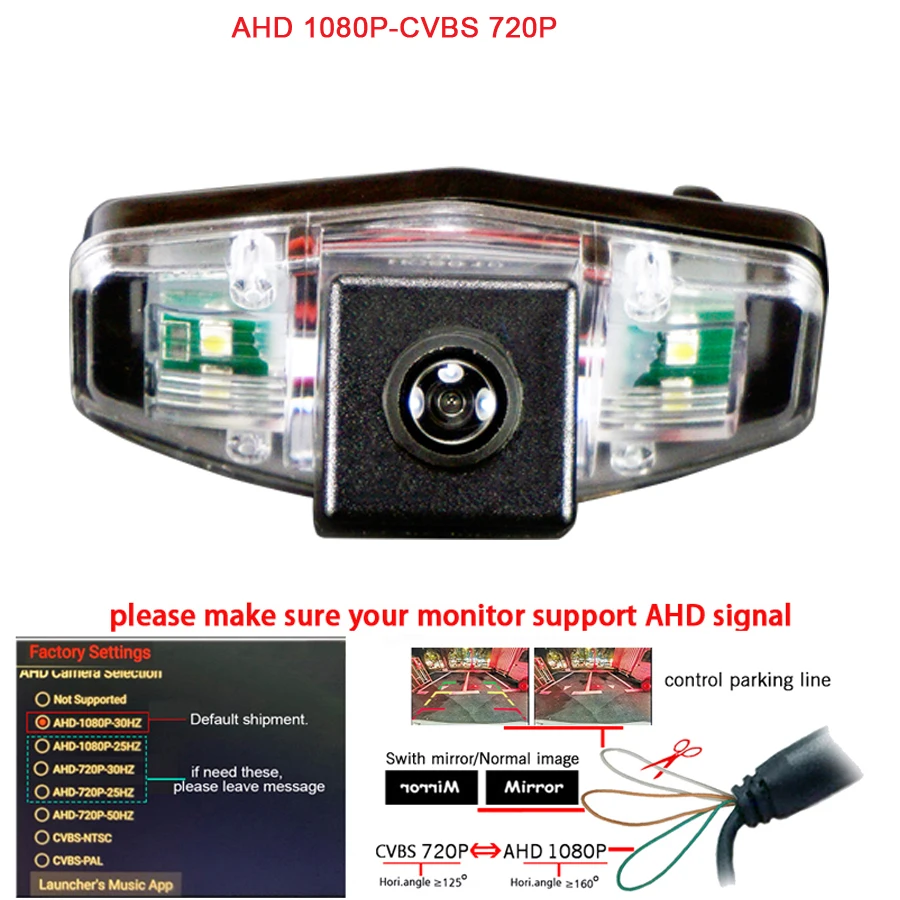 Dynamic trajectory HD CCD Car rear Reverse camera fo Honda 2005-2010 Accord Honda Civic Europe Pilot Odyssey for Acura TSX
Dynamic trajectory HD CCD Car rear Reverse camera fo Honda 2005-2010 Accord Honda Civic Europe Pilot Odyssey for Acura TSX