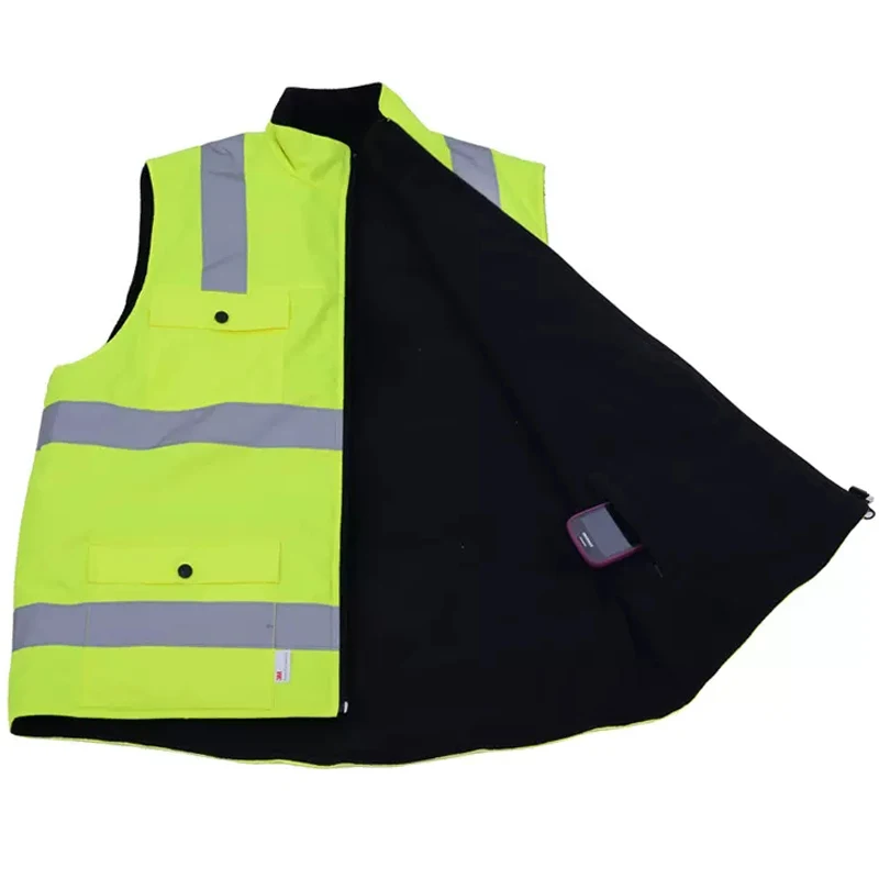 Жилет Hi Vis мужской с флисовой подкладкой, светоотражающий Водонепроницаемый жилет, с несколькими карманами, рабочая одежда, безрукавка, зимний
Жилет Hi Vis мужской с флисовой подкладкой, светоотражающий Водонепроницаемый жилет, с несколькими карманами, рабочая одежда, безрукавка, зимний