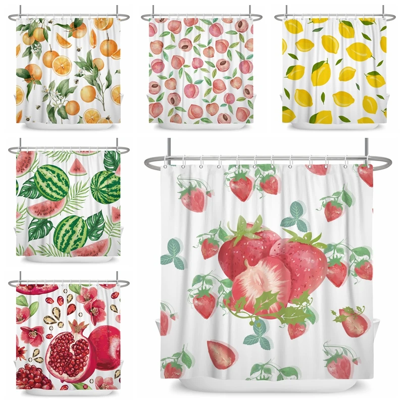 Summer Fruits Shower Curtain Cute Liner Peach Lemon Strawberry Orange Print Bath Curtain With Hooks Waterproof For Bathtub Decor
Summer Fruits Shower Curtain Cute Liner Peach Lemon Strawberry Orange Print Bath Curtain With Hooks Waterproof For Bathtub Decor