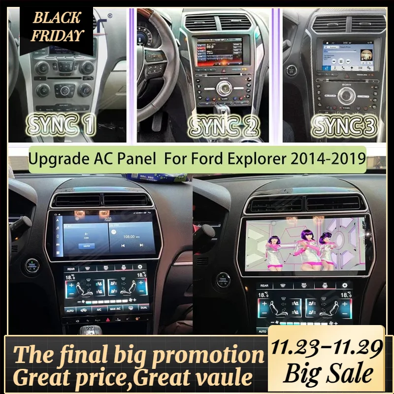 Upgrade the lastest Android Car Radio AC Panel For Ford Explorer 2014-2019 Multimedia Player GPS Navigation Head Unit Carplay
Upgrade the lastest Android Car Radio AC Panel For Ford Explorer 2014-2019 Multimedia Player GPS Navigation Head Unit Carplay