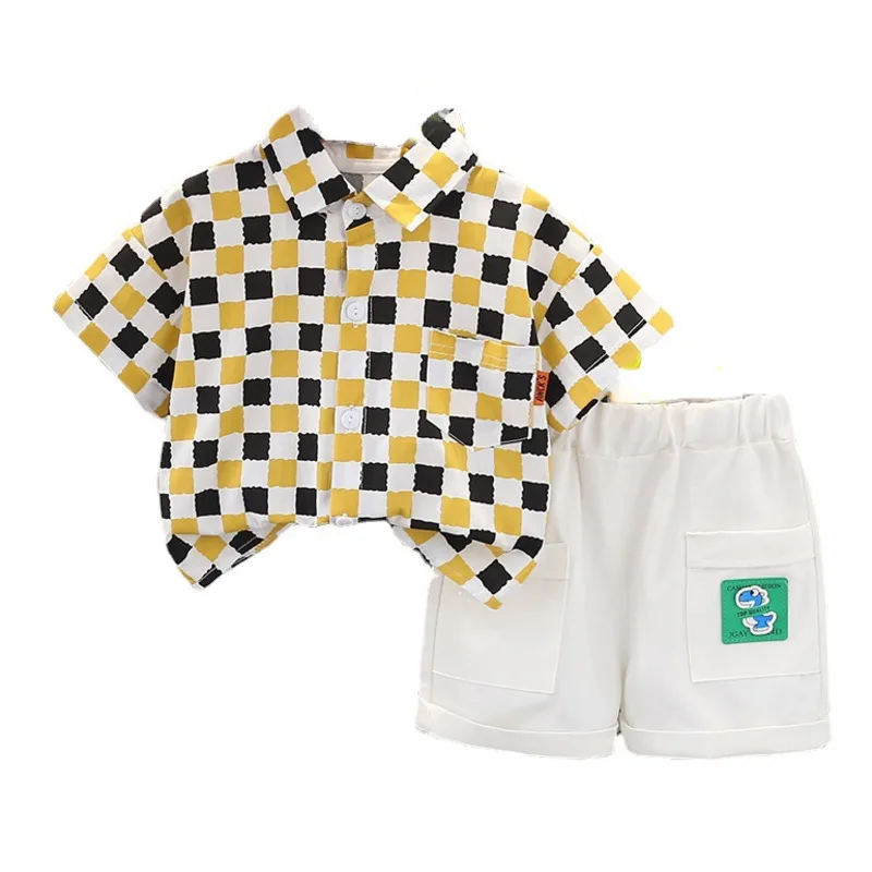 New Summer Baby Clothes Children Boys Outfits Toddler Fashion Plaid Shirt Shorts 2Pcs/Sets Infant Casual Costume Kids Tracksuits
New Summer Baby Clothes Children Boys Outfits Toddler Fashion Plaid Shirt Shorts 2Pcs/Sets Infant Casual Costume Kids Tracksuits