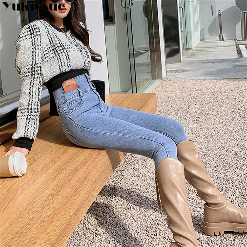 Winter Korean Thick Velvet High Waist Fashion Casual Denim Pencil Pants Skinny Jeans retroFleece Warm Slim Fit Stretch Ladies
Winter Korean Thick Velvet High Waist Fashion Casual Denim Pencil Pants Skinny Jeans retroFleece Warm Slim Fit Stretch Ladies