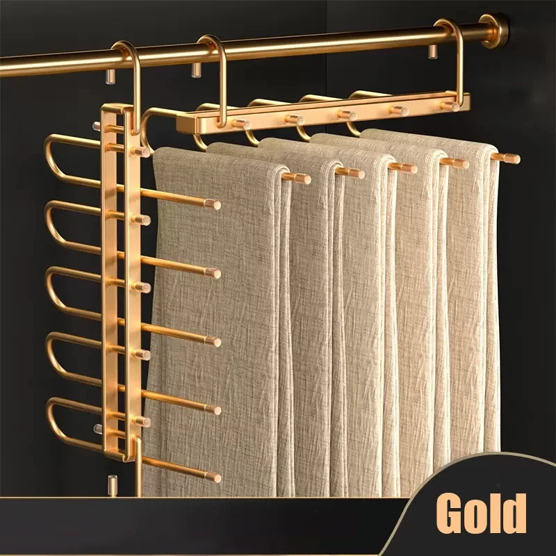 Trousers Rack Clothes Organizer 5 Multifunctional Luxury Wardrobe Layers Magic Foldable Hangers Storage Pants Shelf
Trousers Rack Clothes Organizer 5 Multifunctional Luxury Wardrobe Layers Magic Foldable Hangers Storage Pants Shelf