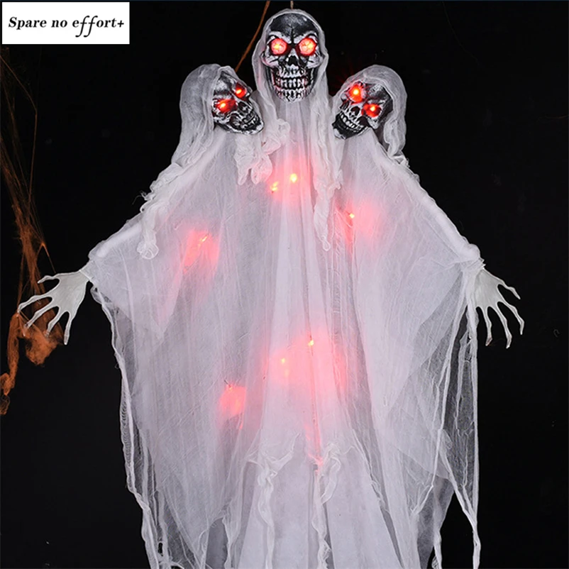 Halloween Scary Three Heads Hanging Ghost Ornament Halloween Haunted House Horror Skull Hanging Ghost Luminous Props Decor
Halloween Scary Three Heads Hanging Ghost Ornament Halloween Haunted House Horror Skull Hanging Ghost Luminous Props Decor