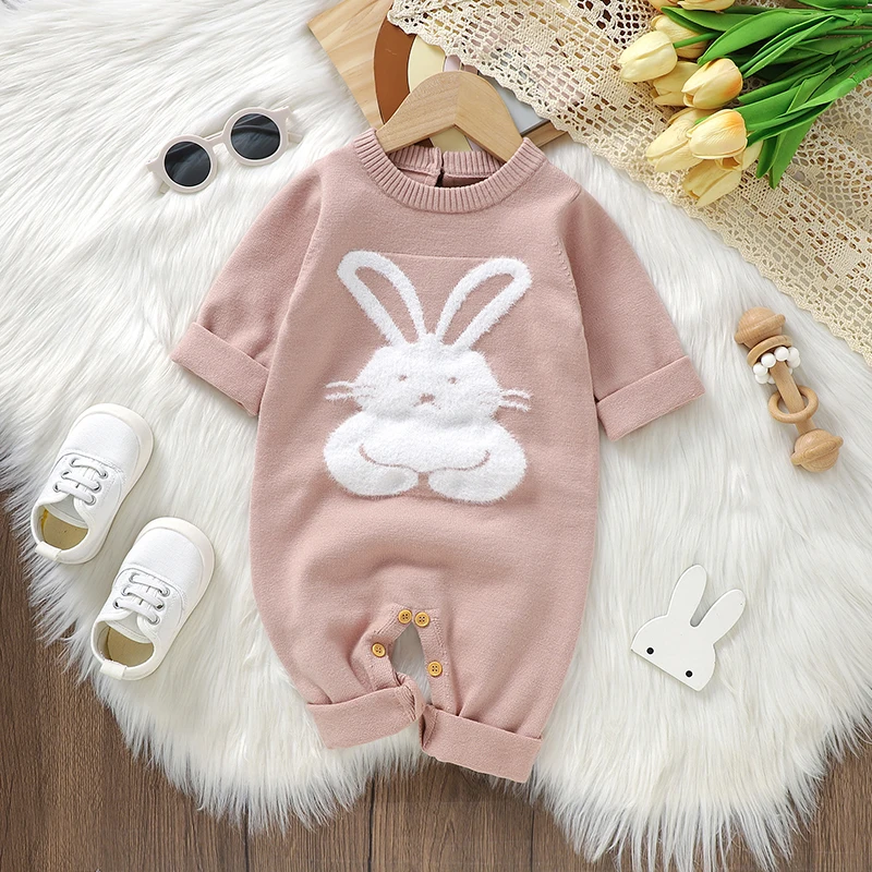 

Newborn Baby Romper Cute Rabbit Infant Girl Jumpsuit Long Sleeve Autumn Toddler Clothing 0-18M Overalls Playsuits Easter Cartoon